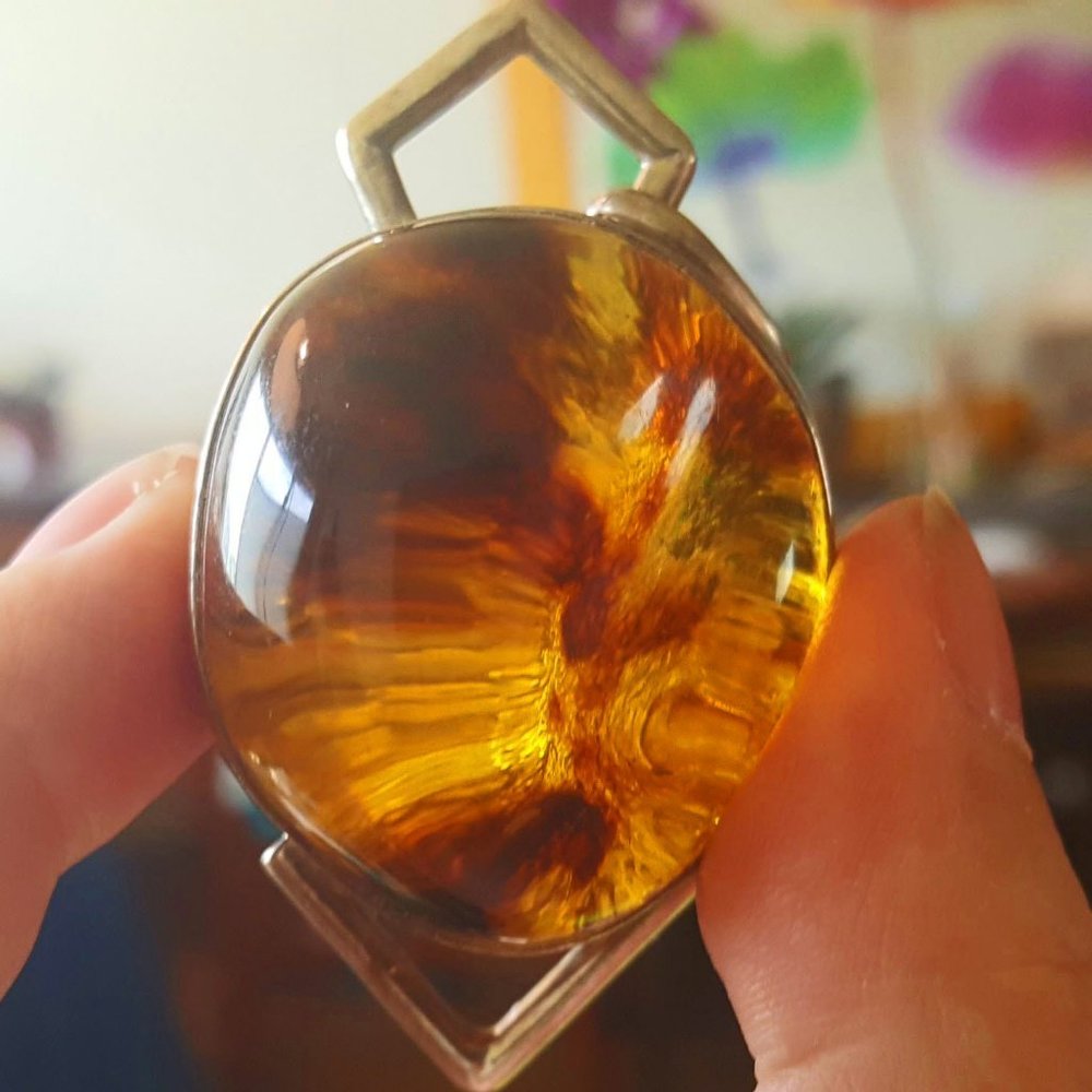 Baltic Amber Sterling Pendant